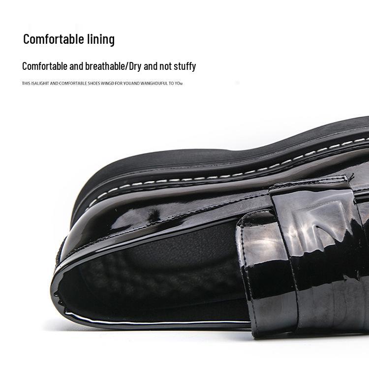 Men's Spring/Autumn 2025 Chunky Thick Sole Leather Loafers - Formal Big Head Style