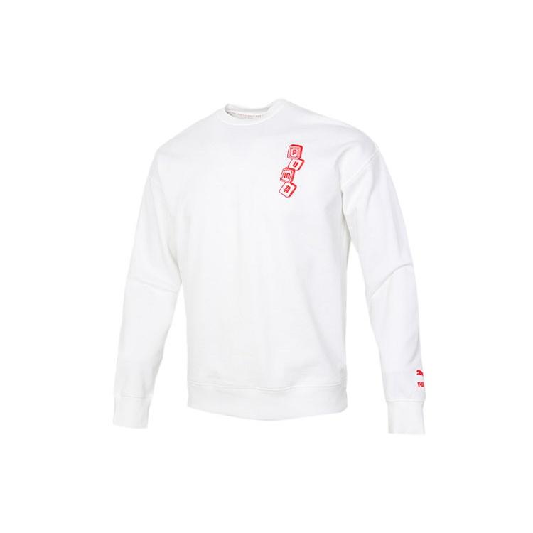 PUMA YOTOX Sweater White Red Black Men s 531298-02 L