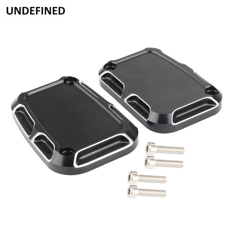 Motorcycle Front Rear Brake Reservoir Master Cylinder Covers For Harley Touring Road King Electra Street Glide FLH FLRT V-Rod
