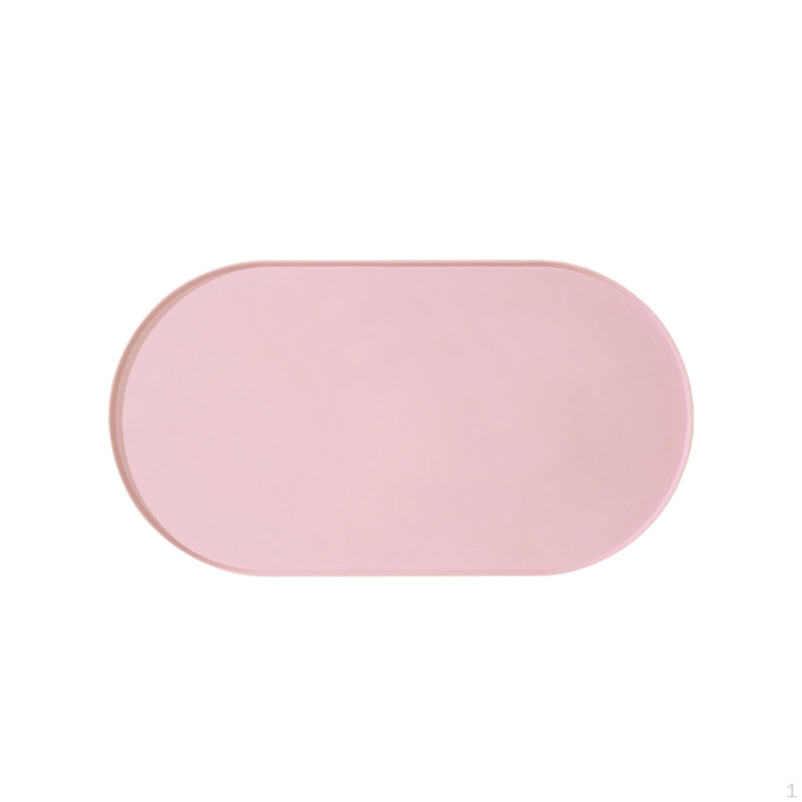 

Silicone Pet Feeding Mat Dog Bowl Dish Tray for Food and Water Non Slip Oval Shape Lightweight