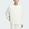 Adidas Graphic Sweatshirt Loose Fit Sport Crew Neck Pullover Men Tops Off-White IT3975