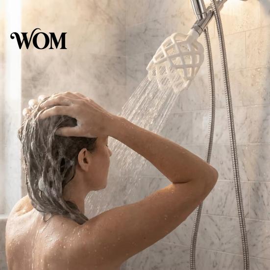 Shower Head Head, 3D Printed Hollow Woven Rainfall Sprayer, Clog-Free Self Cleaning Easy Clean Installation Bathroom Accessory Full Body