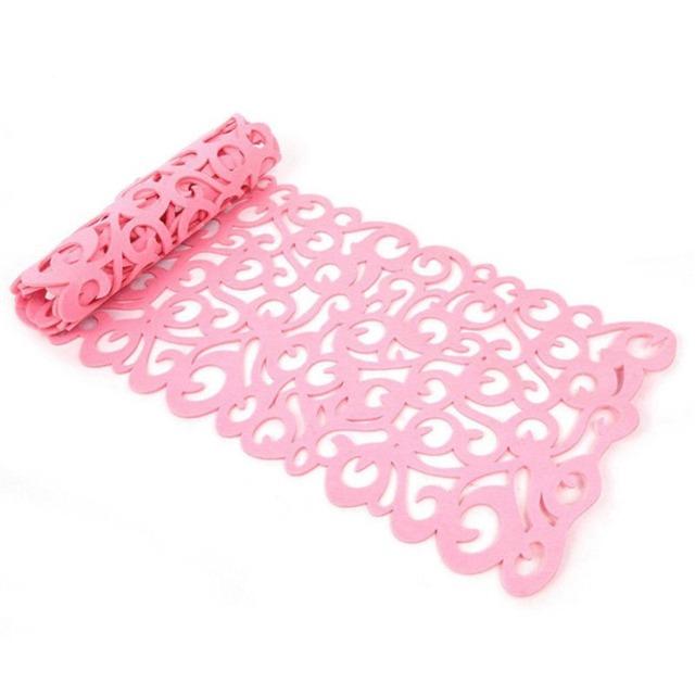 The NHollow Felt Tablecloth Runner Placemats Table Mats Household Decorations Felt Table Mat Desktop Decoration Tools