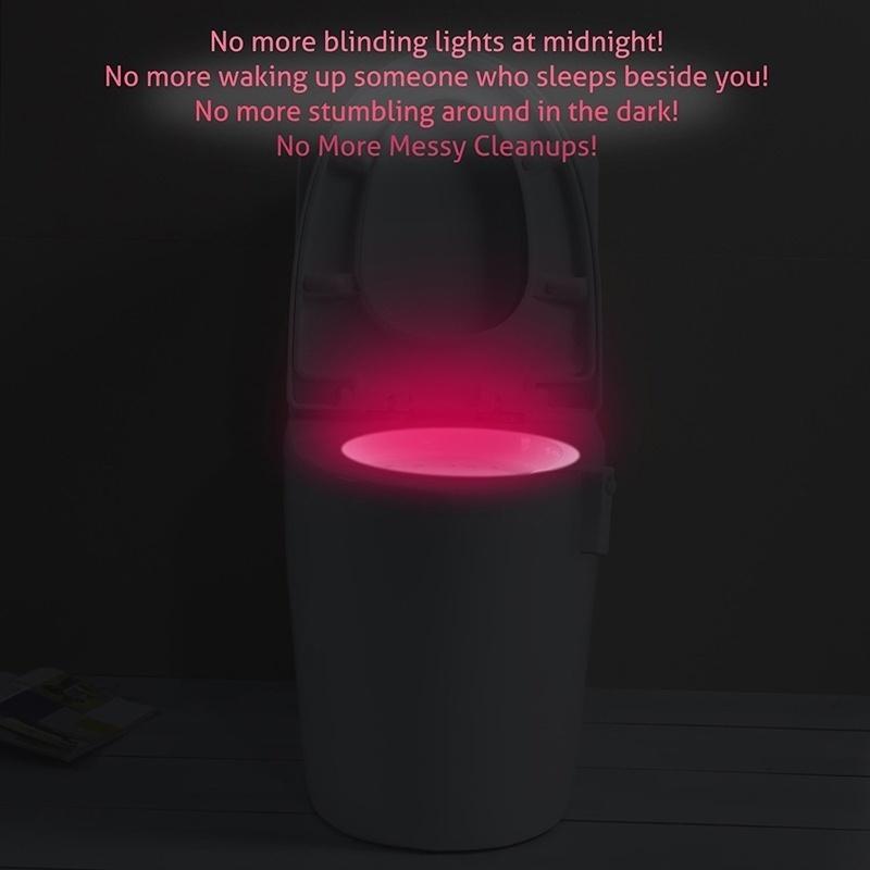 Toilet Night Light PIR Motion Sensing Automatic Toilet Night Light 8 Colors Toilet Bowl Lighting for Bathroom Washroom