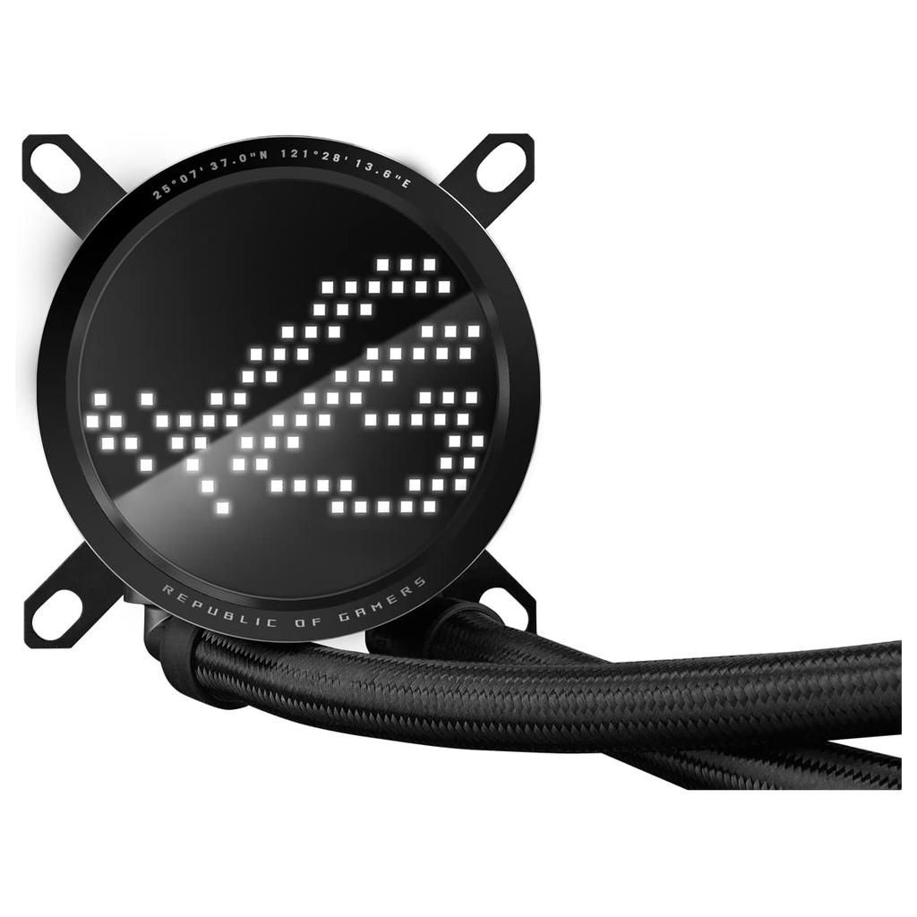 ASUS ROG Ryuo III 360 CPU Liquid Color with Asetek 8th Generation Pump Anime Matrix LED Display and ROG ARGB Cooling All-in-one Solution, Fan.