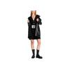 Armani Exchange Solid Color V-Neck Button Long Sleeve Dress Women Dresses Black 6RYA1F-YMH6Z-11200