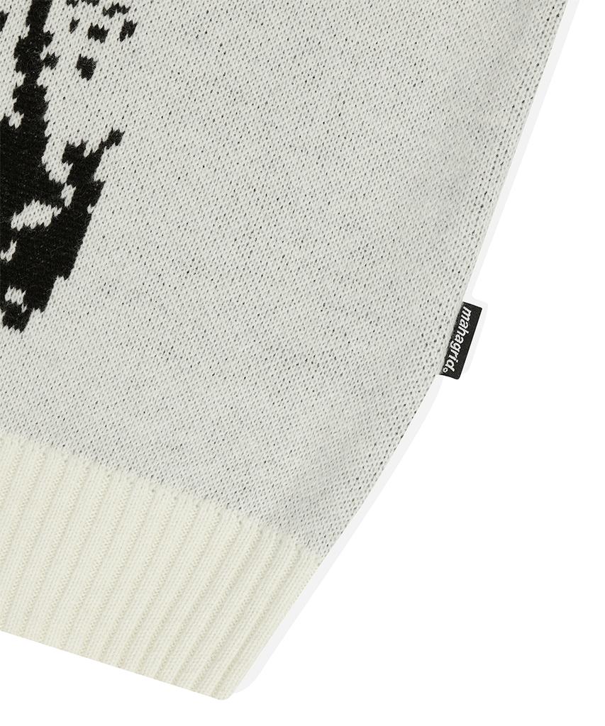 MAHAGRID Fantasia Knit Sweater Ivory(Mg2Dfmk623A)