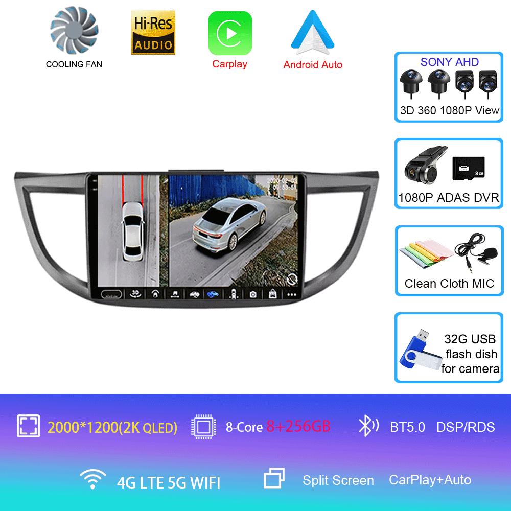 Android 14 Car Radio For Honda CRV CR-V 4 RM RE 2011 - 2018 Multimedia Video Player Navigation Stereo GPS No 2din 2 Din Dvd