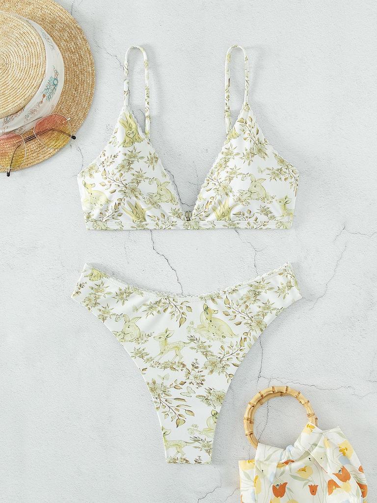 European and American Animal Print Sexy Two-Piece Bikini Set for Women - Trendy Fashion Swimwear