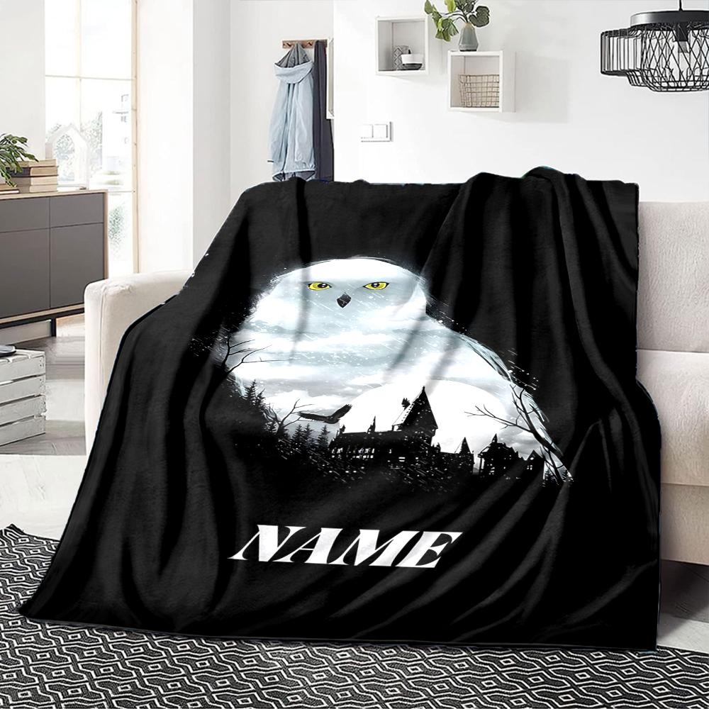 Custom Name "Harry Potter's Magical Journey" blanket for Couch & Bed, Plush Cozy Fuzzy Blanket Super Soft & Warm Blankets for Fall and Winter. 090898
