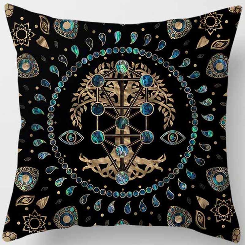 Kissenbezug mit dunklem Weltenbaum-Print Heimdeko Auto Sofa Kissen