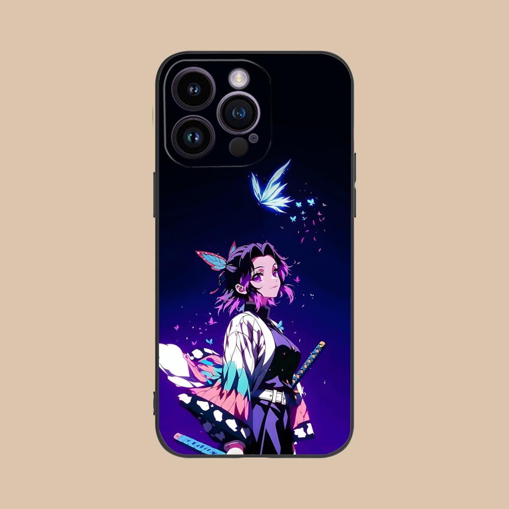 Demon Slayer Shinobu Kocho Phone Case for iPhone 16 15 14 13 12 11 X XR XS 8 7 Pro Max Plus Mini Colour Protective Pretty Cover