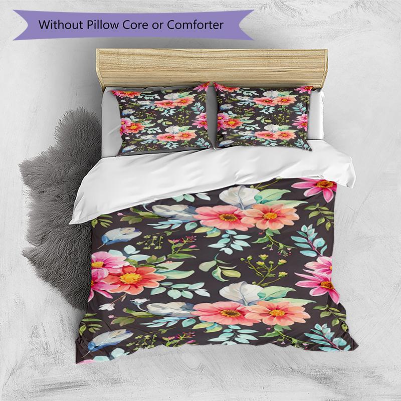 Floral Garden Print Flannel Blanket, Soft Warm Lightweight Throw Blanket for living Room,Sofa Bed Camping office