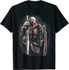 Christliche Tempelritter Kreuzritter Krieger T-Shirt 100% Baumwolle Rundhals Sommer Kurzarm Freizeit Herren T-Shirt Größe S-3XL - Me...