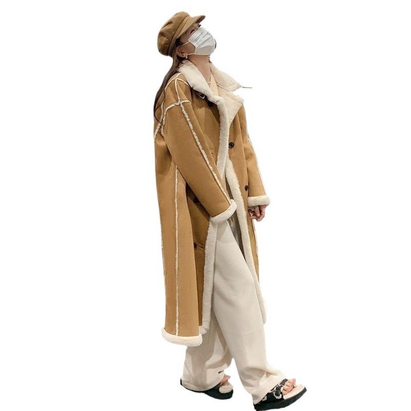 Imitation Suede Lamb Fur Coat Women's Winter Thickened and Velvet New Long Fur Integrated Coat