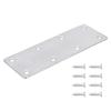 4Pcs Stainless Steel Metal Straight Brackets With Screws Repairing Mending Plate for Wood Furniture Easy To Install