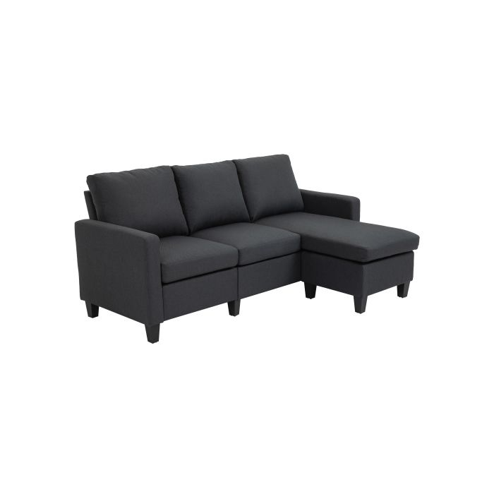 Canapé d'angle - MUVOE - HOMCOM - 3 places - Tissu respirant - Design modulaire