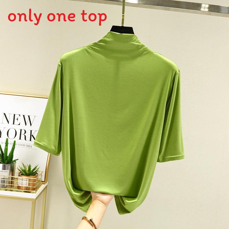 Modal Half High Neck T Shirt For Women With Soft Knit Fabric And Casual Style