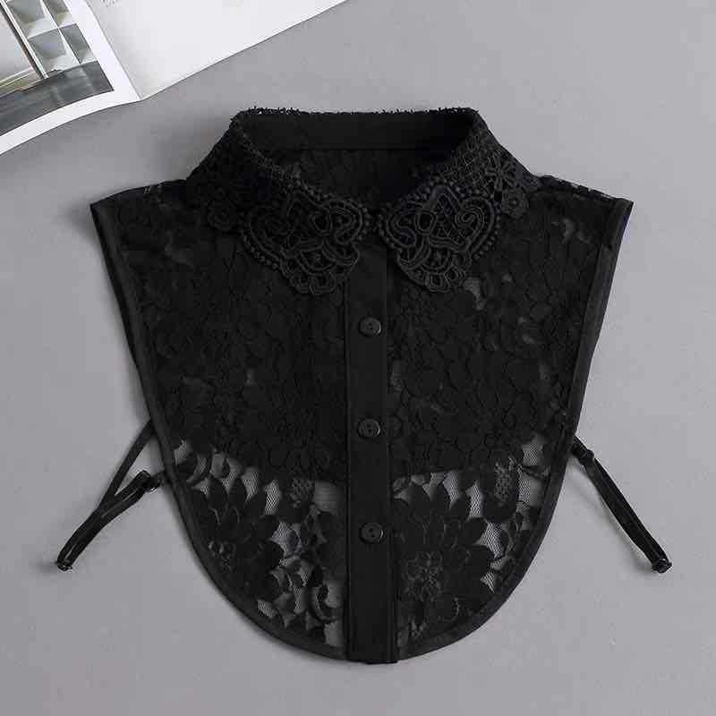 Women's Versatile Lace Ruffle Doll Collar - Breathable and Stylish False Collar for Casual Wear