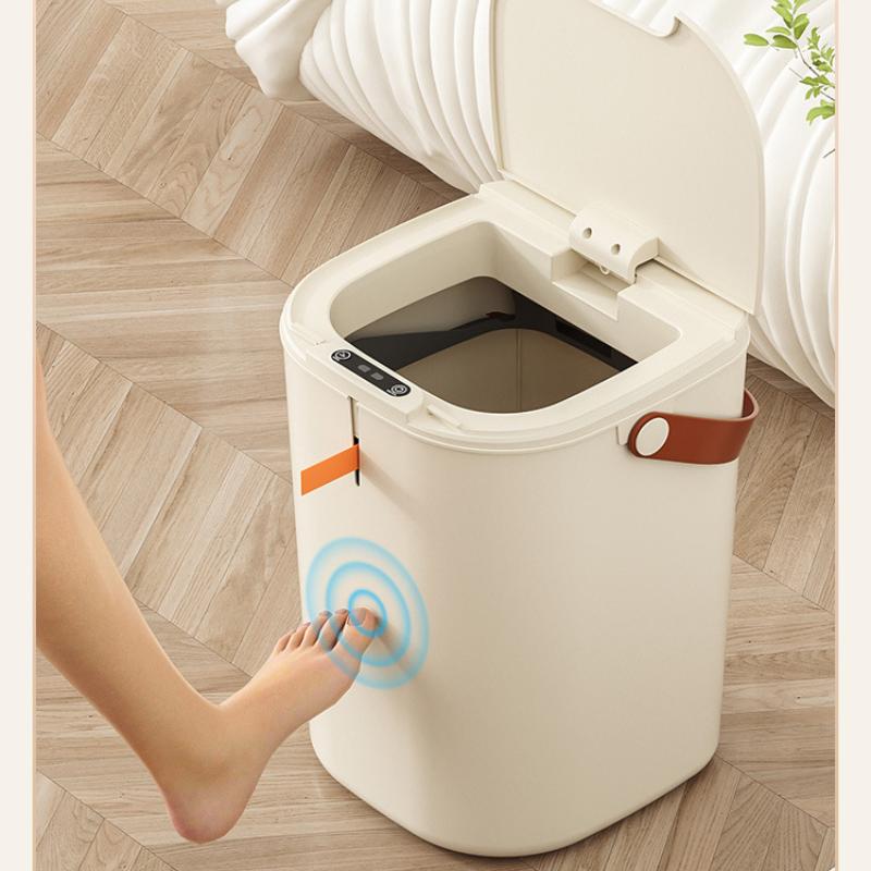 New 20L Creative Smart Trash Can Portable Drawstring Sensing Home Kitchen Toilet Garbage Sorting Storage Bucket Compost Bin Gift