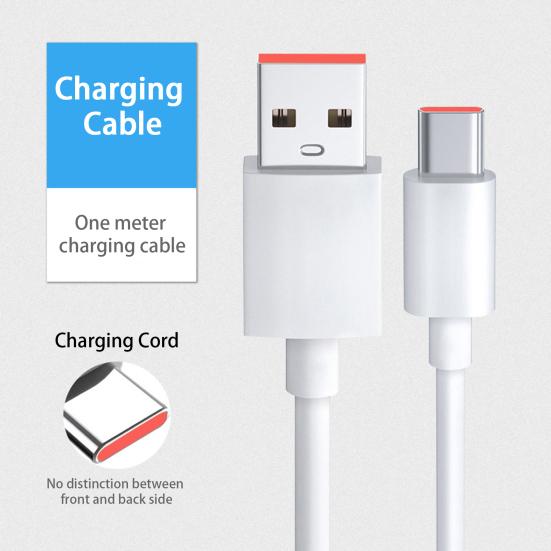 Datenleitung, schnelles Laden, stabile Ausgabe, Datenübertragung, 6A/66W, Typ-C-Ladekabel für Mobiltelefone, für Android, für Huawei, für Xiaomi