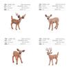 Christmas Reindeer Animal Model Pvc Static Decor For Holiday Table Centerpiece