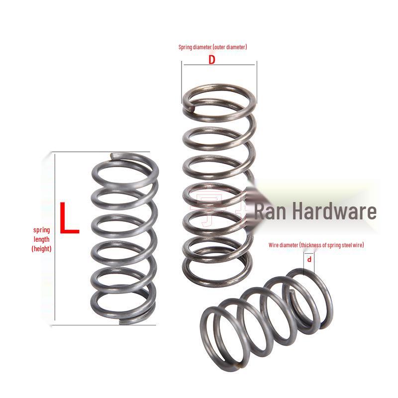 Right-Hand Compression Spring: 1.0mm Wire, 11-16mm Outer Diameter
