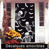 Autocollants de fenêtre - AIMOONSA - Lot de 4 motifs Halloween - PVC - 29x37 cm - Amovible et réutilisable