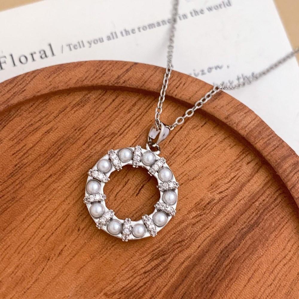 Pearl Ring Necklace for Women Clothing Accessories Sweater Chain Neck Chain  Valentine's Day gift