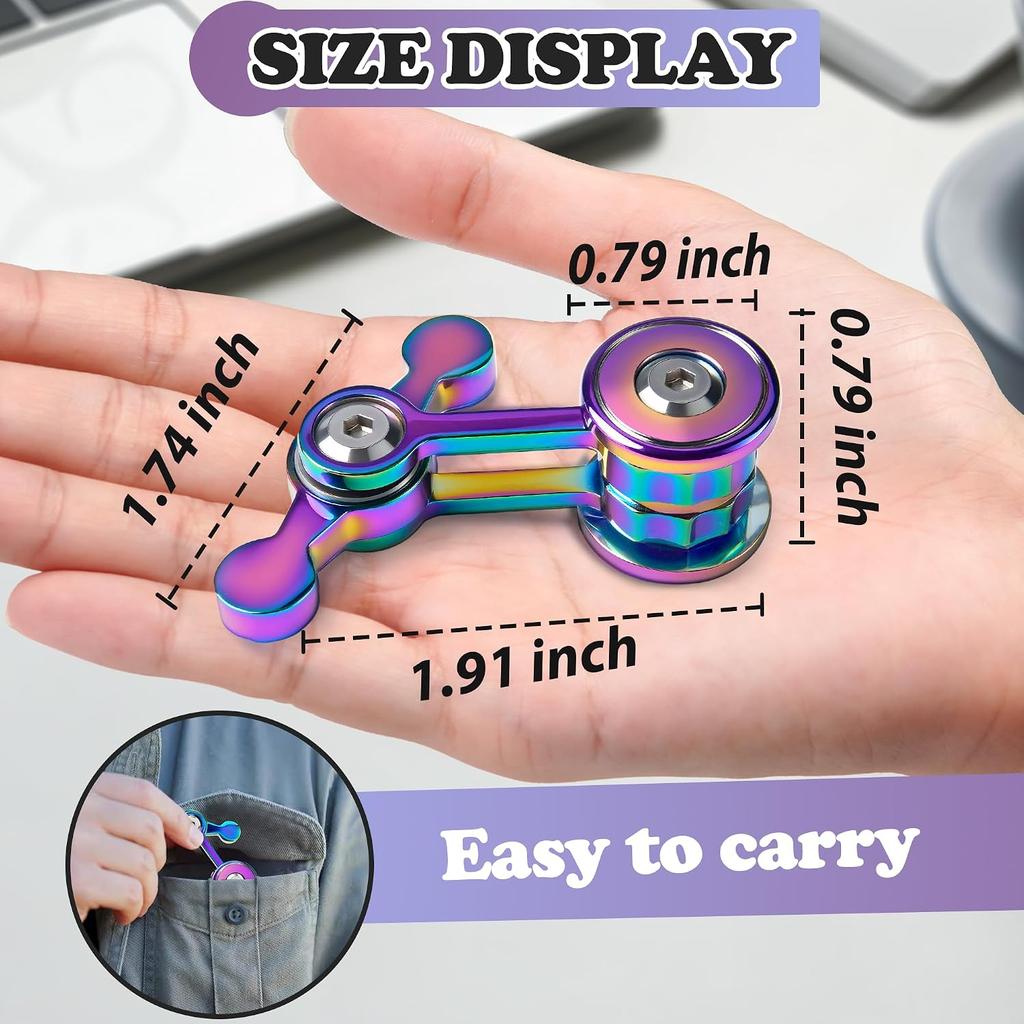 Fidget Spinner Toys for Adults Teen Boy, Metal Silent Figette Office Desk Toy Quiet Cool Gadgets Stuff Gifts for Teen Kid Anxiety Stress Relief