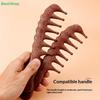 Antler-Inspired Wide-Tooth Hair Comb Detangling Scalp Massage Comb for Thick/Curly Hair, Daily Hair Care & Grooming