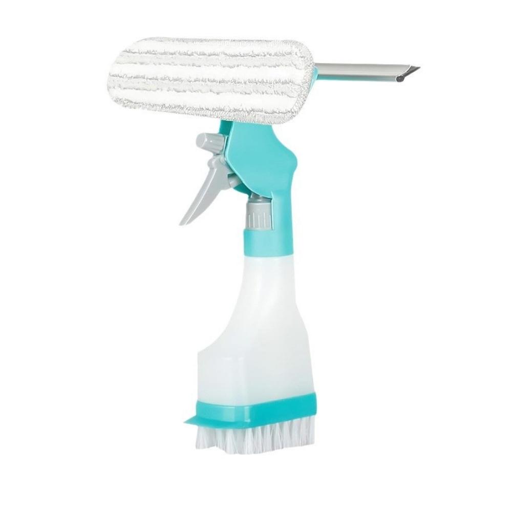 

Window Cleaning Tool Multifunctional Spray Scraper Brush And Chenille Cleaner For Household Glass Window And Surface Cleaning blue