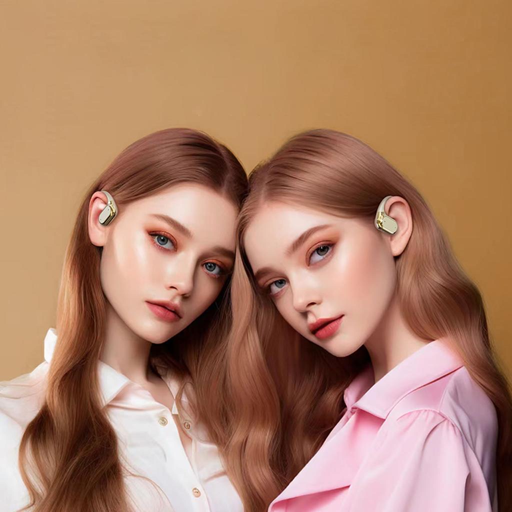 Wireless Earbuds Headphones with Flexible Earhook HiFi Sound ENC Noise Cancellation 60H for Cycling Running Workout