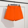 Women's High-Waisted Black A-Line Wide-Leg Slimming Shorts - Spring 2022 Korean Style