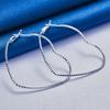 Exquisite 925 Sterling Silver 45mm Sparkling Heart-Shaped Earrings for Women, Stylish Wedding Jewelry Accessories Gifts