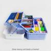 Large Capacity 3-Layer Transparent Art Tool & Pencil Storage Box