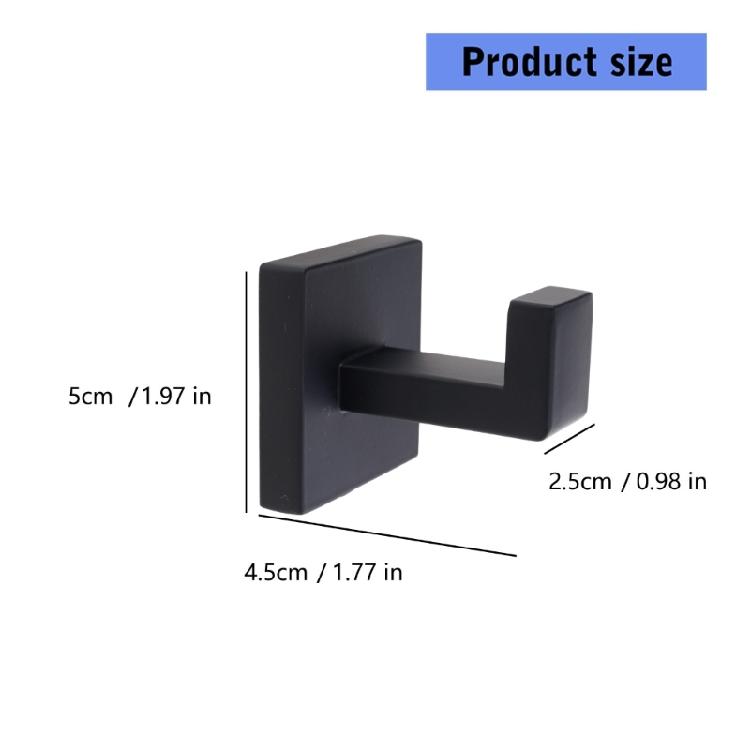 Two Square Shape Towel Hook Easy To Install And Space Saving For Bedroom Or Closet