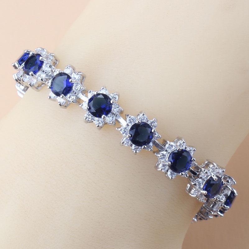 Green Cubic Zirconia Bracelets Quality Ladies Wedding Fashion
