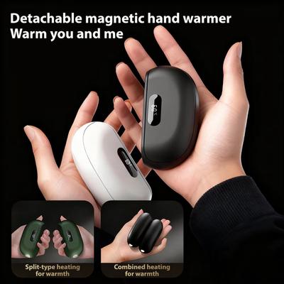 Magnetic Heating Hand Warmer - USB Charging Case Split Design Flashlight