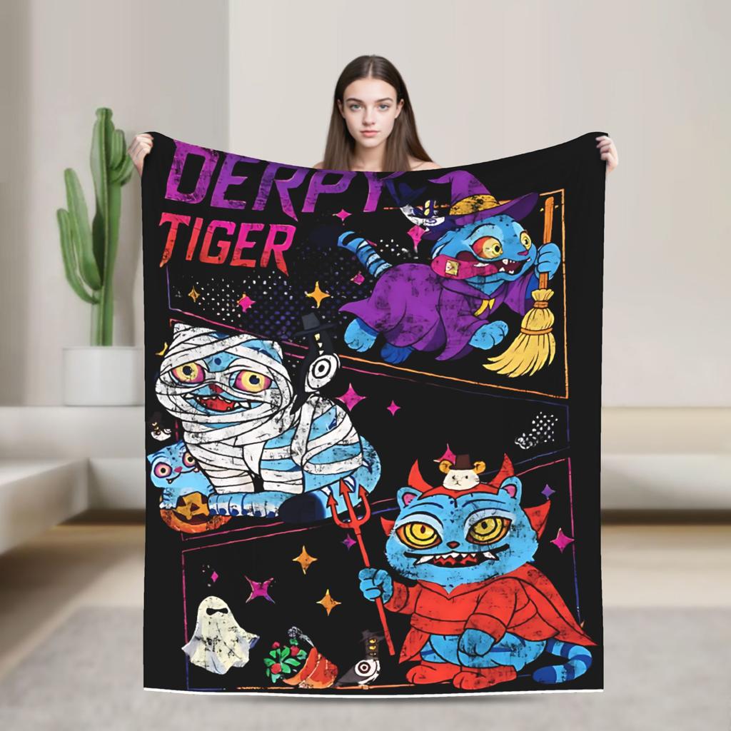 Saja Boys  Kpop Hunter Halloween Warm Soft Blankets  Camping Plush Throw Blanket Comfortable Home Decor Bedspread Sofa Bed Cover