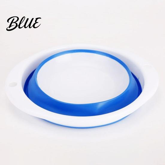 Heavy Duty Bait Basin Foldable Silicone Fishing Basin Collapsible Lure Bowl Easy Carry Holder Portable Mixing Bucket Container Outdoor Angling