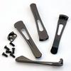 Deep Carry Clip Sets for Spyderco Standard Modular V2 Machined C81/C223 CNC Titanium with Screws,Pocket Clips (Black)