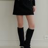 YUPPE COLOR KNIT LEG WARMER_BLACK