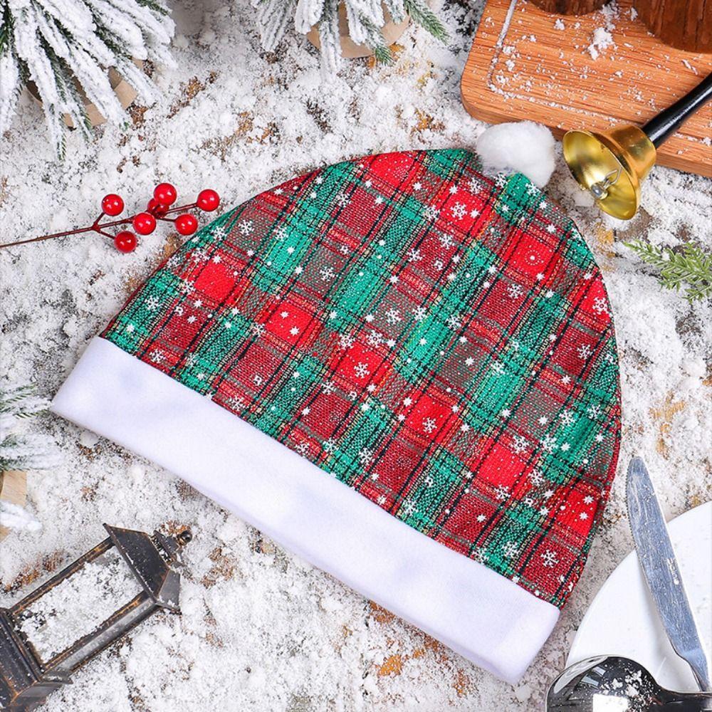2pcs/set Cartoon Christmas Car Seat Cover Snowman Car Chair Christmas Hat  New Year