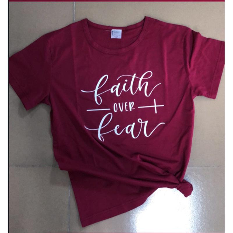 Faith Over Fear Unisex Streetwear T-Shirt - European & American Style