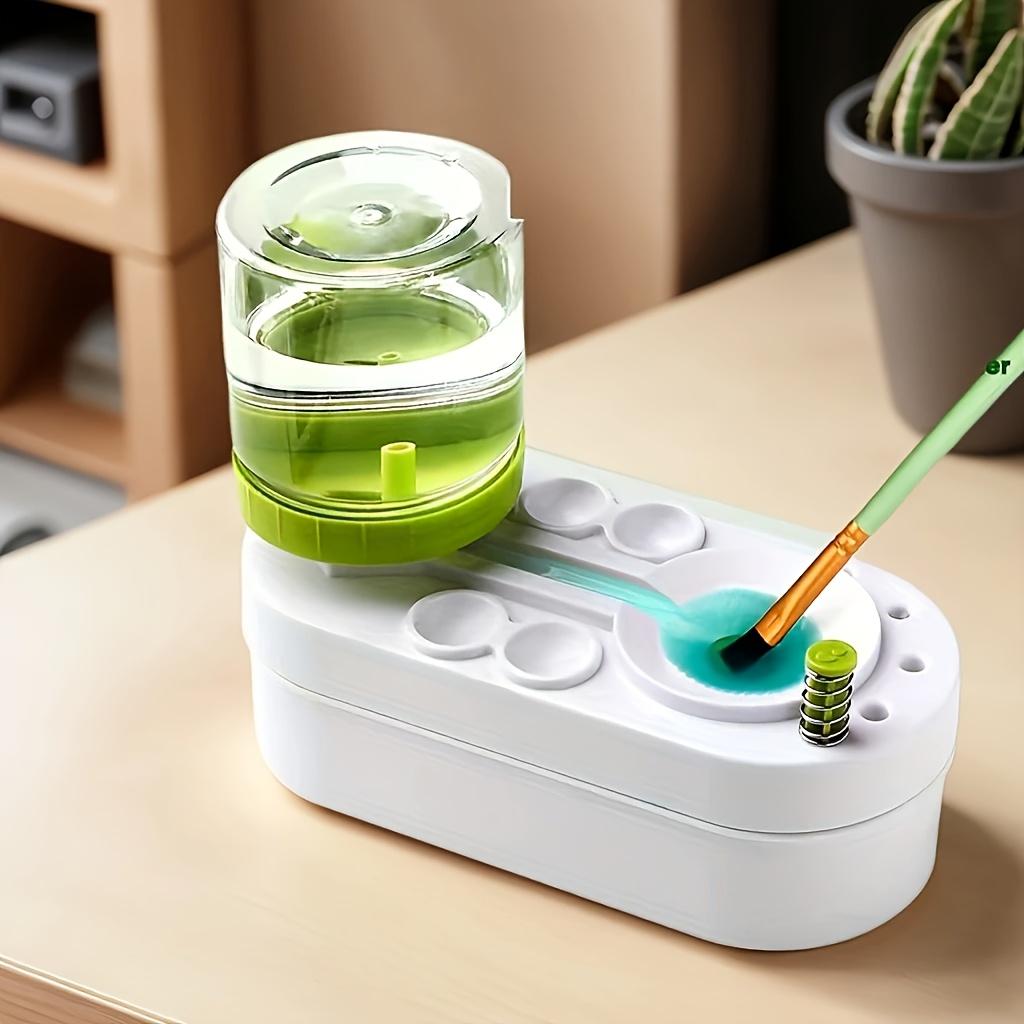 1pc Professional Automatic Brush Cleaner with One-Touch Water Change System - Suitable for Watercolor and Acrylic Paints, Essential Tool for Artists