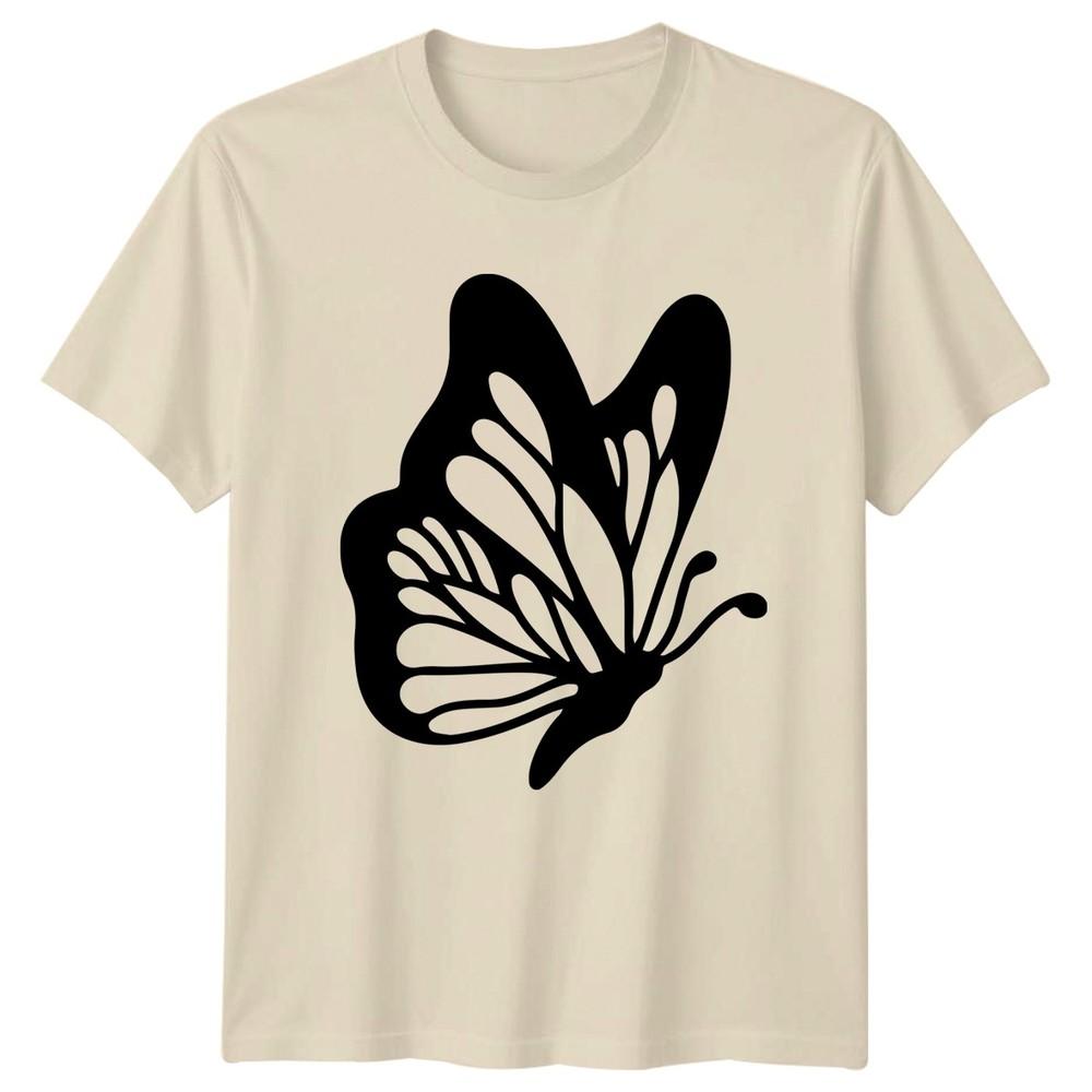 Minimalist Butterfly Silhouette TShirt Butterflies Nature Gift For Him And Her