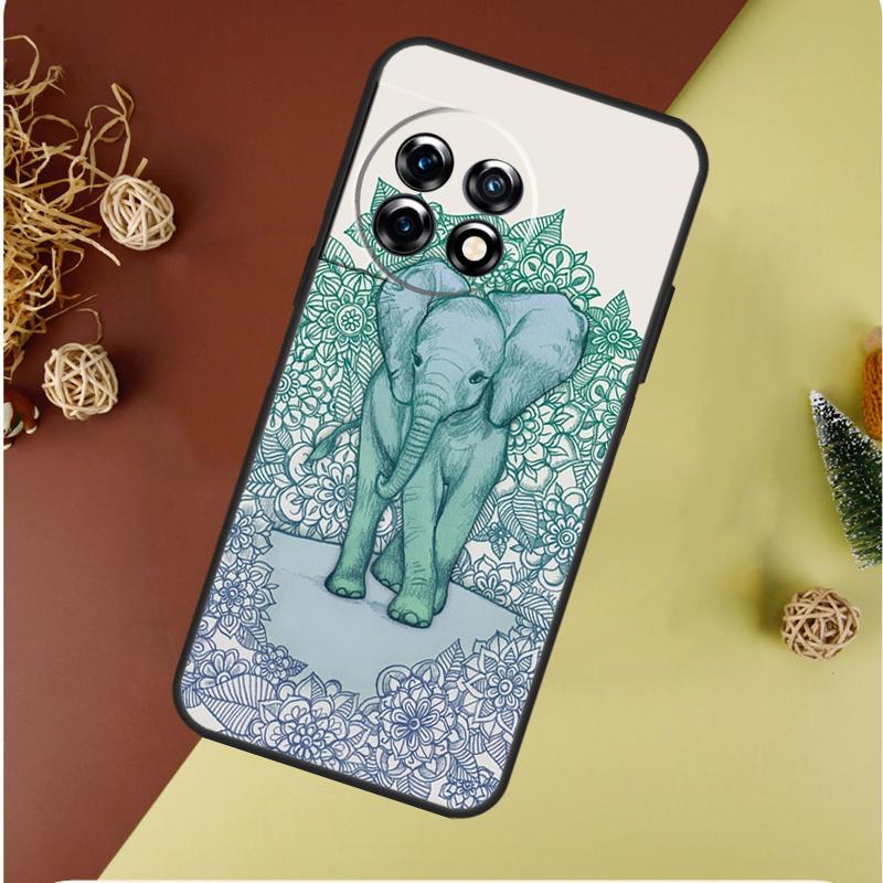 Cute Elephant For OnePlus 13 13R 12 12R 11 9 10 Pro 8T 9RT 10T 10R N20 N30 Nord CE 2 3 4 Lite Phone Case