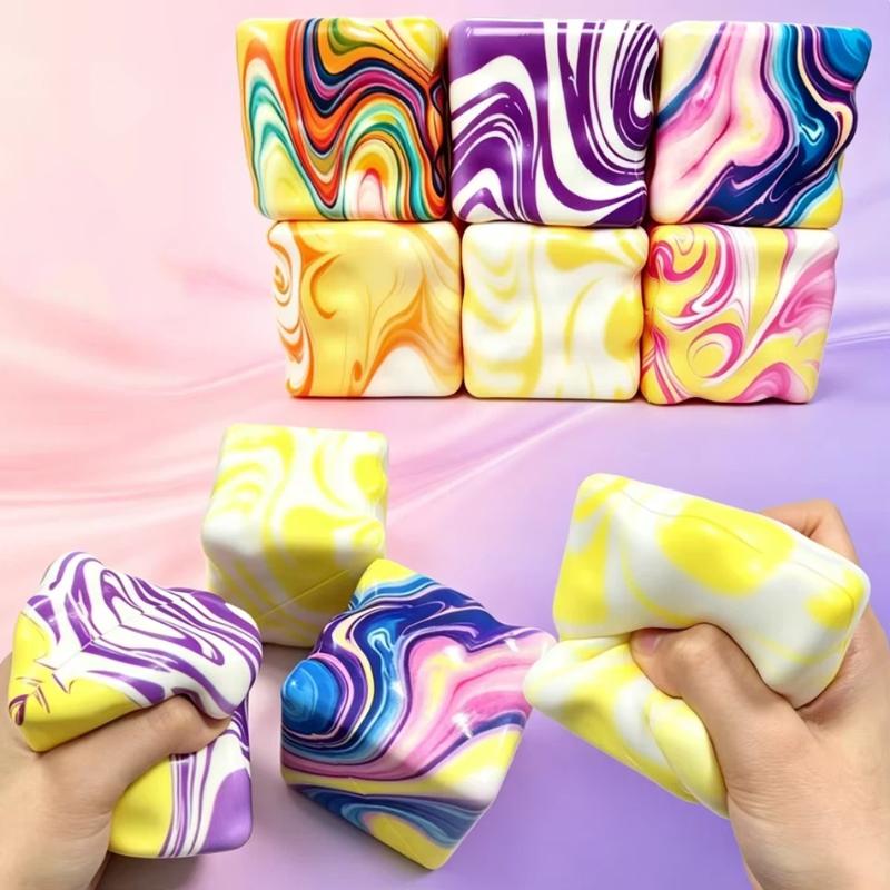 Soft Simulated Cheese Sensory Stress Relief Toy Stretchable Soft Ice Slow Rebound Random Color