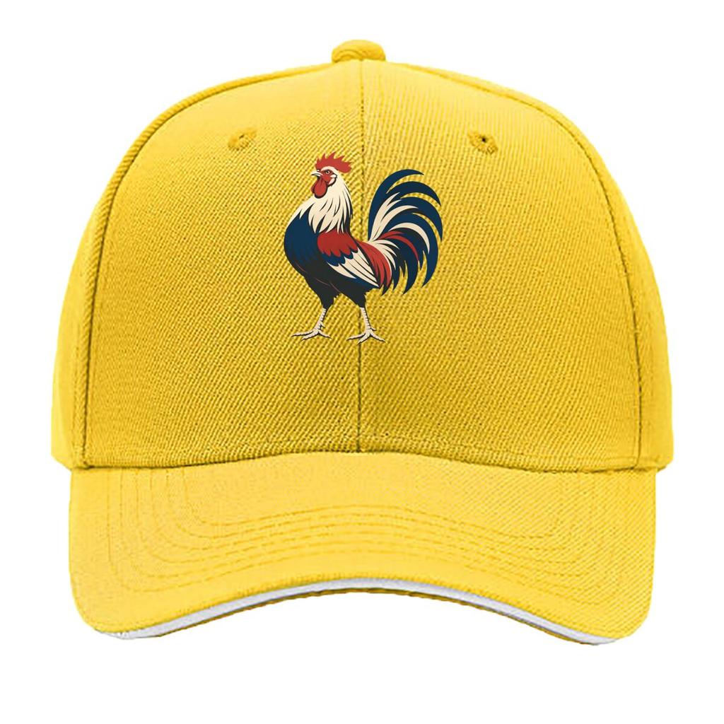 Retro Rooster Silhouette Farm Graphi Sandwich Baseball Cap Sun Cap Outdoor Workouts Hat